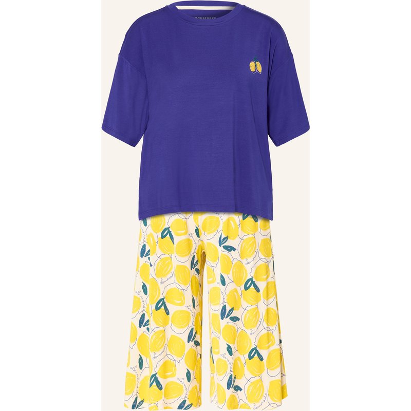 Schiesser 3/4-Schlafanzug Casual Fashion blau