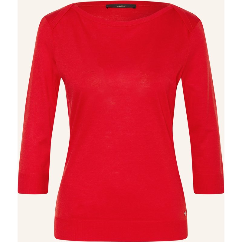Windsor. Strickshirt Mit 3/4-Arm rot