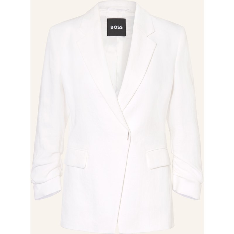 Boss Blazer Jia Mit Leinen Und 3/4-Arm weiss