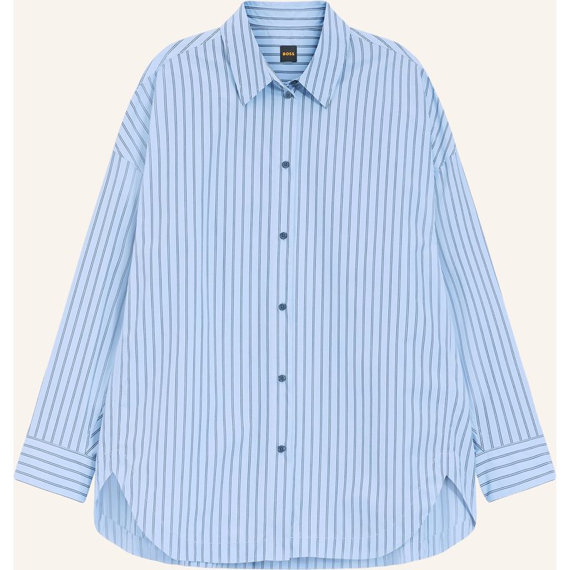Boss Oversized-Hemdbluse Bostatta blau