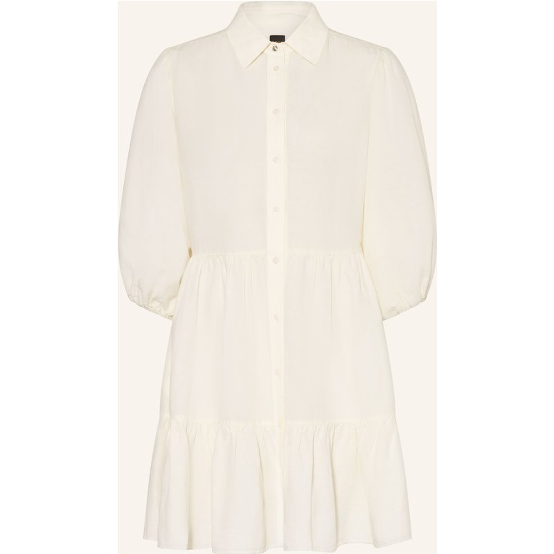 Boss Hemdblusenkleid Disenna Mit 3/4-Arm Und Leinen weiss