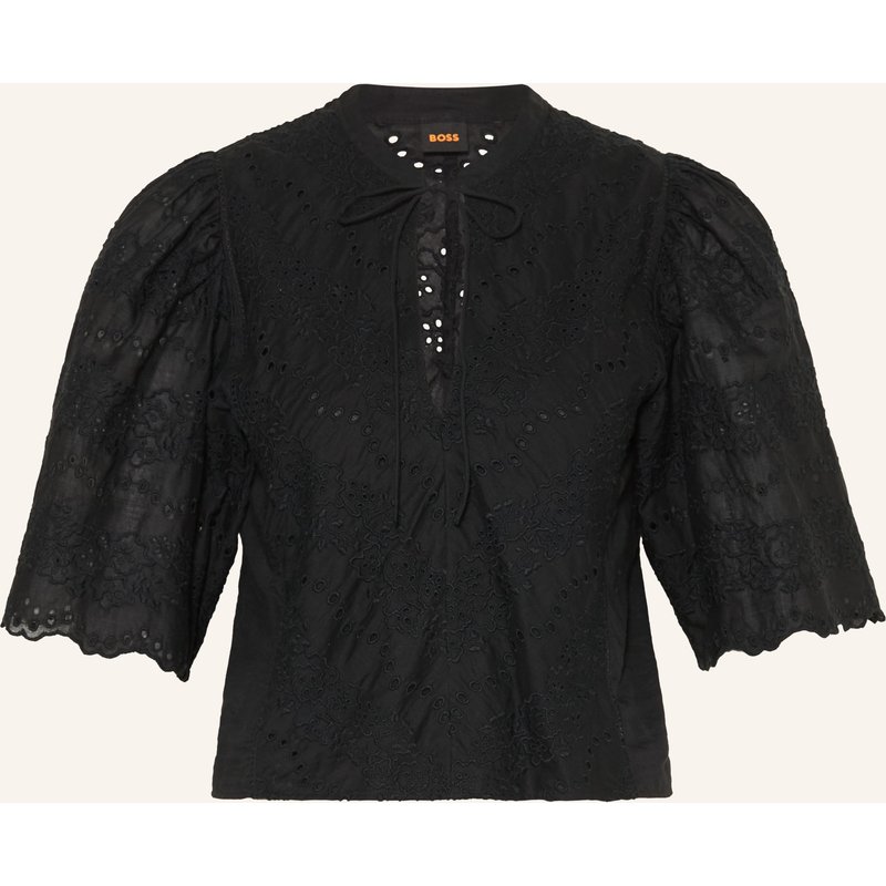 Boss Blusenshirt Benvia Aus Lochspitze schwarz