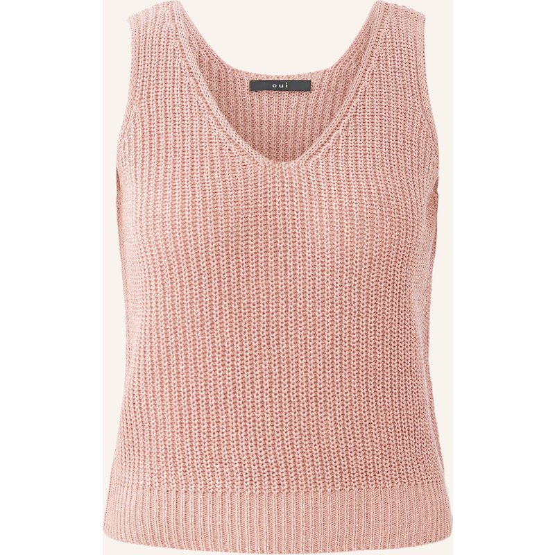 Oui Stricktop Mit Glitzergarn rosa