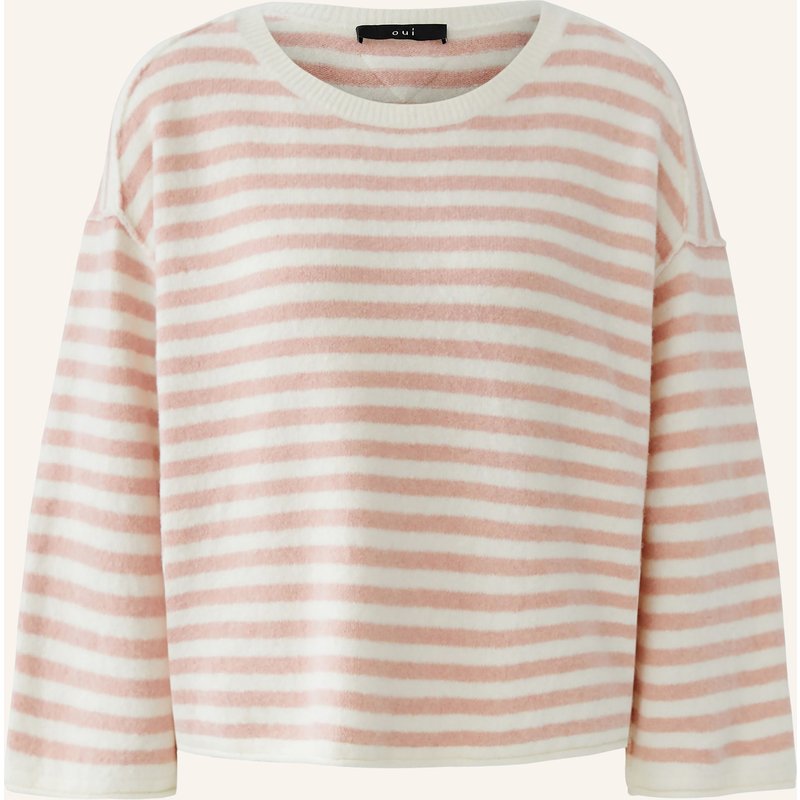 Oui Pullover Mit 3/4-Arm weiss