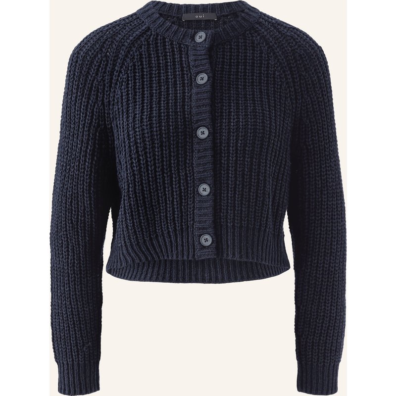 Oui Strickjacke blau