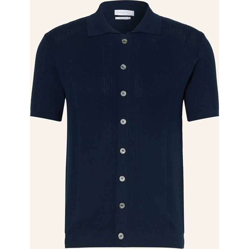 Daniele Fiesoli Kurzarm-Hemd Slim Fit blau