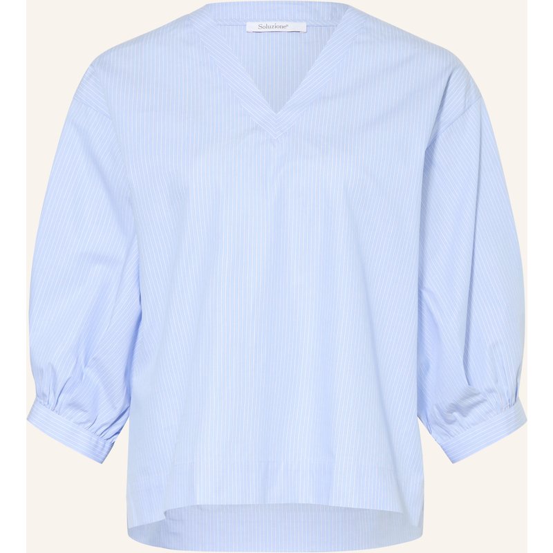 Soluzione Blusenshirt Mit 3/4-Arm blau