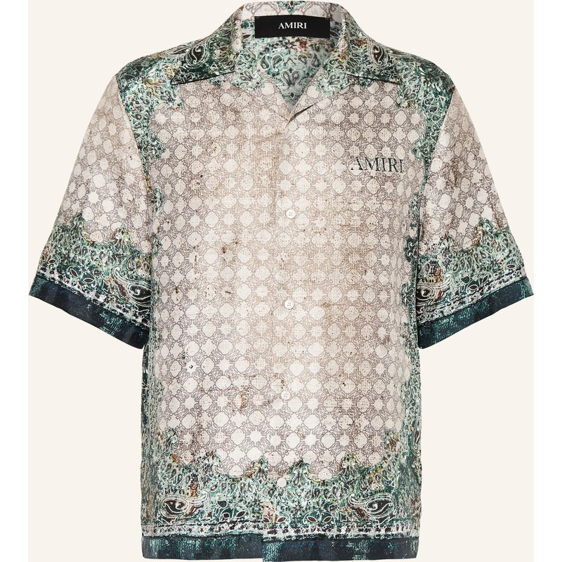 Amiri Resorthemd Comfort Fit Aus Seide gruen