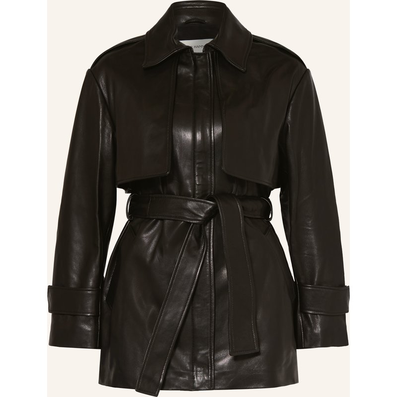 Nour Hammour Trench-Jacke Priya Aus Leder schwarz
