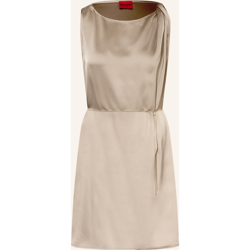 Hugo Etuikleid Koberi Aus Satin beige