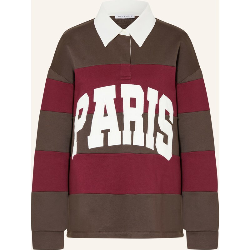Mrs & Hugs Jersey-Poloshirt braun