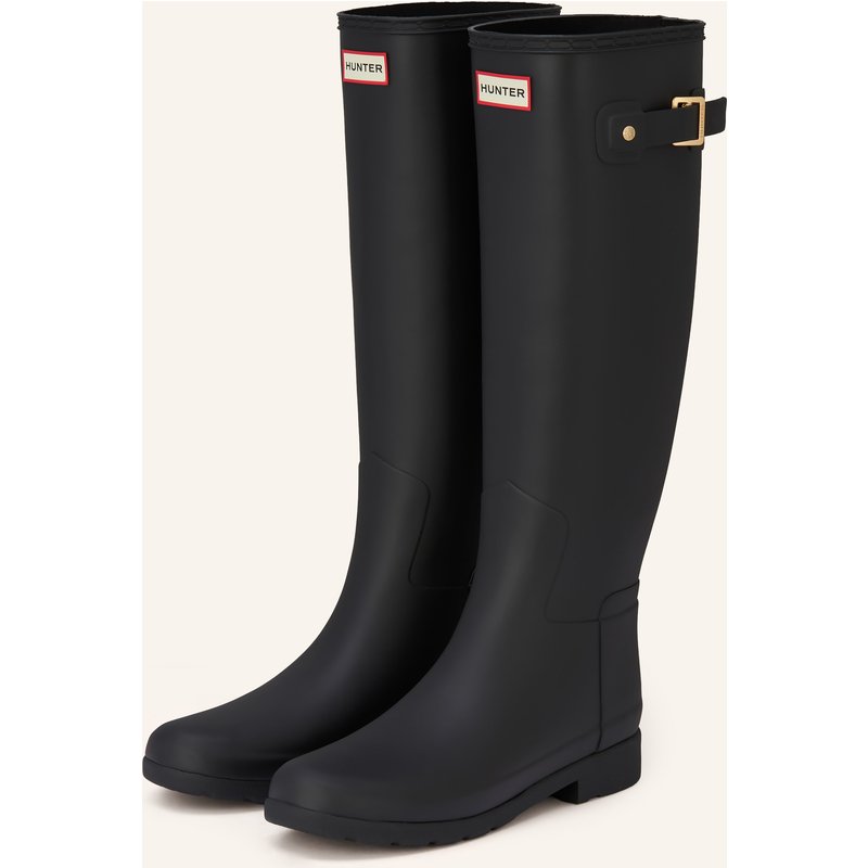 Hunter Gummistiefel Refined Gold Trim Tall schwarz
