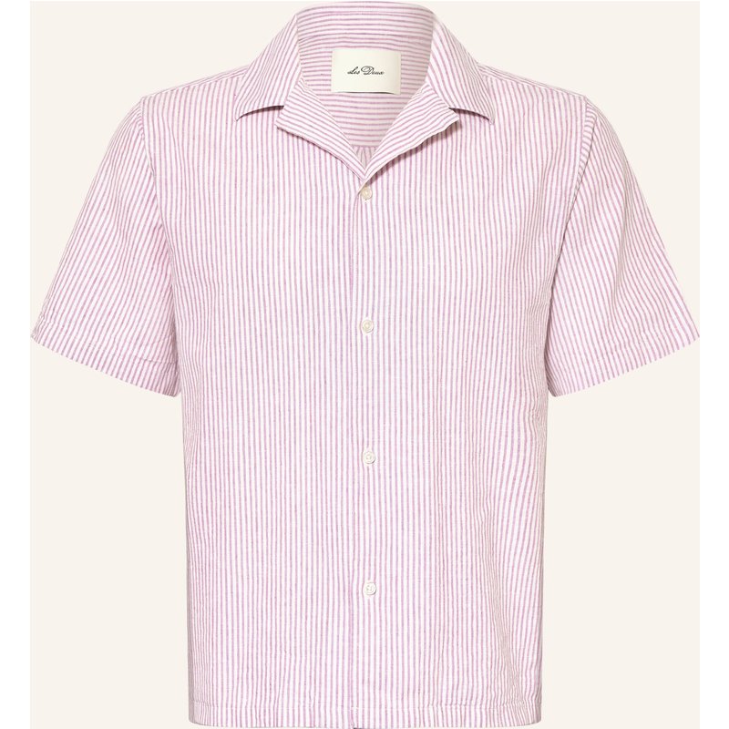 Les Deux Resorthemd Lukas Regular Fit Mit Leinen pink