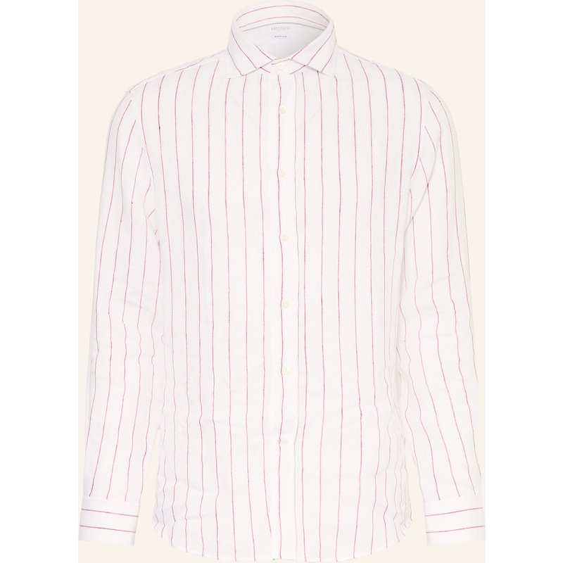 Brunello Cucinelli Leinenhemd Regular Fit weiss