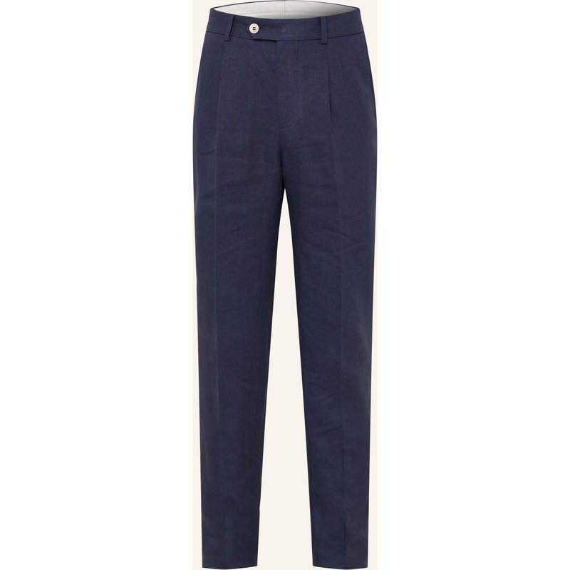 Brunello Cucinelli Anzughose Extra Slim Fit Aus Leinen blau