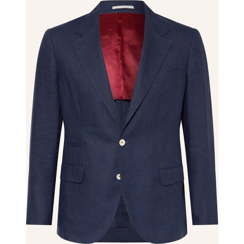 Brunello Cucinelli Anzugsakko Extra Slim Fit Aus Leinen blau