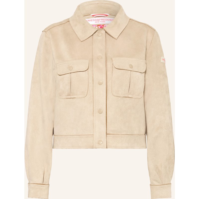Frieda & Freddies Kastenjacke Geraldine In Lederoptik beige