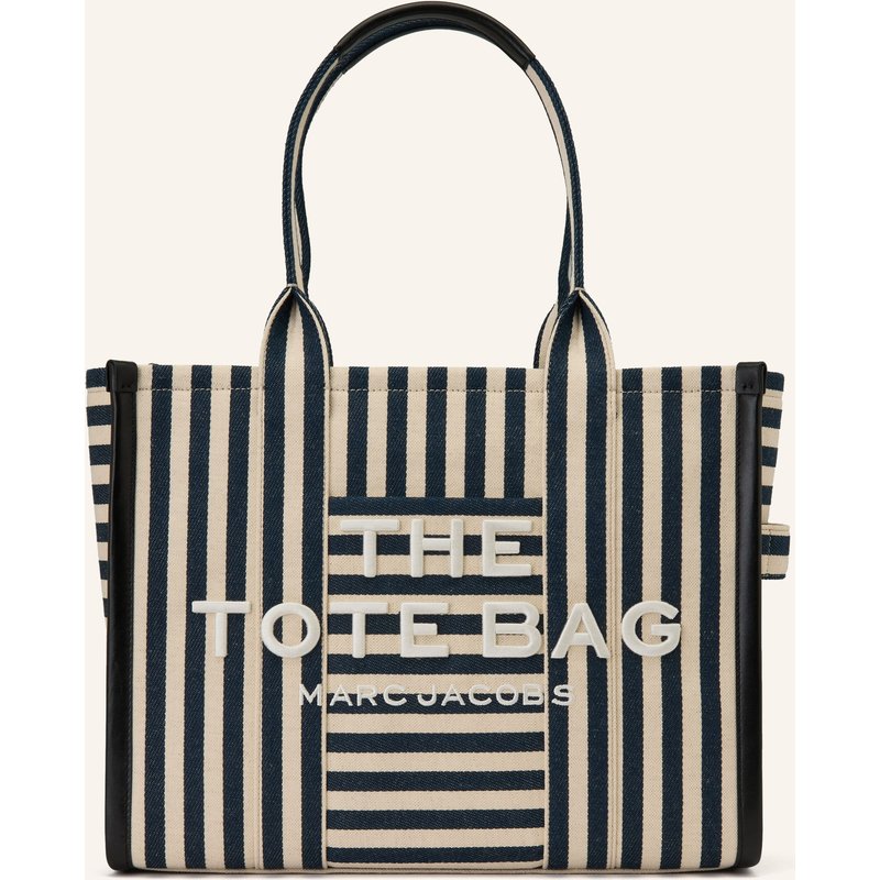 Marc Jacobs Shopper The Large Tote Striped Canvas blau