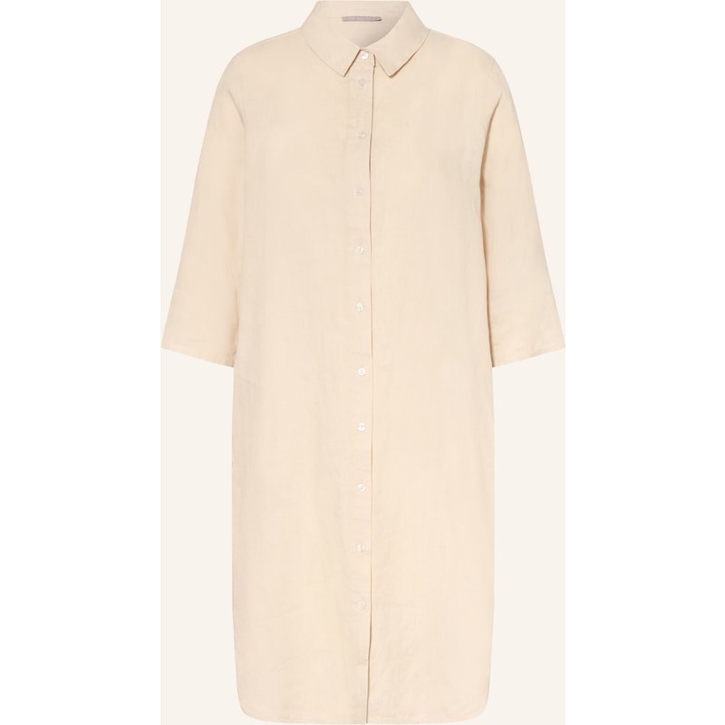 (The Mercer) N.Y. Hemdblusenkleid Aus Leinen Mit 3/4-Arm beige