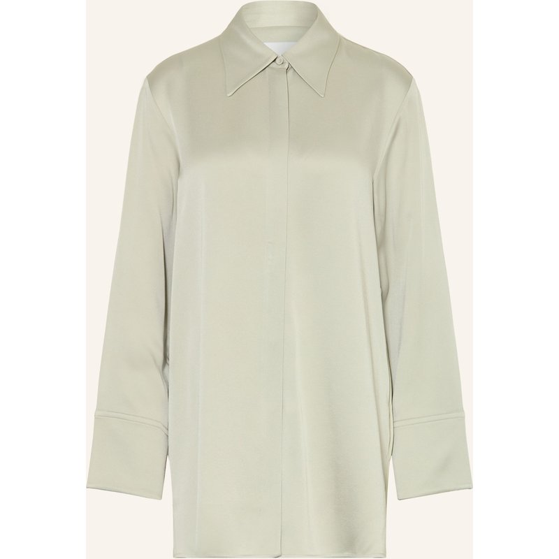 Jil Sander Hemdbluse Aus Satin gruen