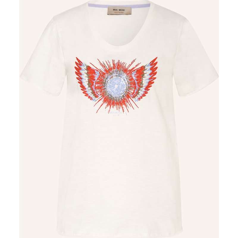 Mos Mosh T-Shirt Mmromi Mit Schmucksteinen weiss