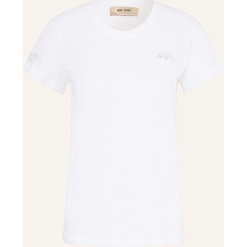 Mos Mosh T-Shirt Mmsafina Mit Schmucksteinen weiss