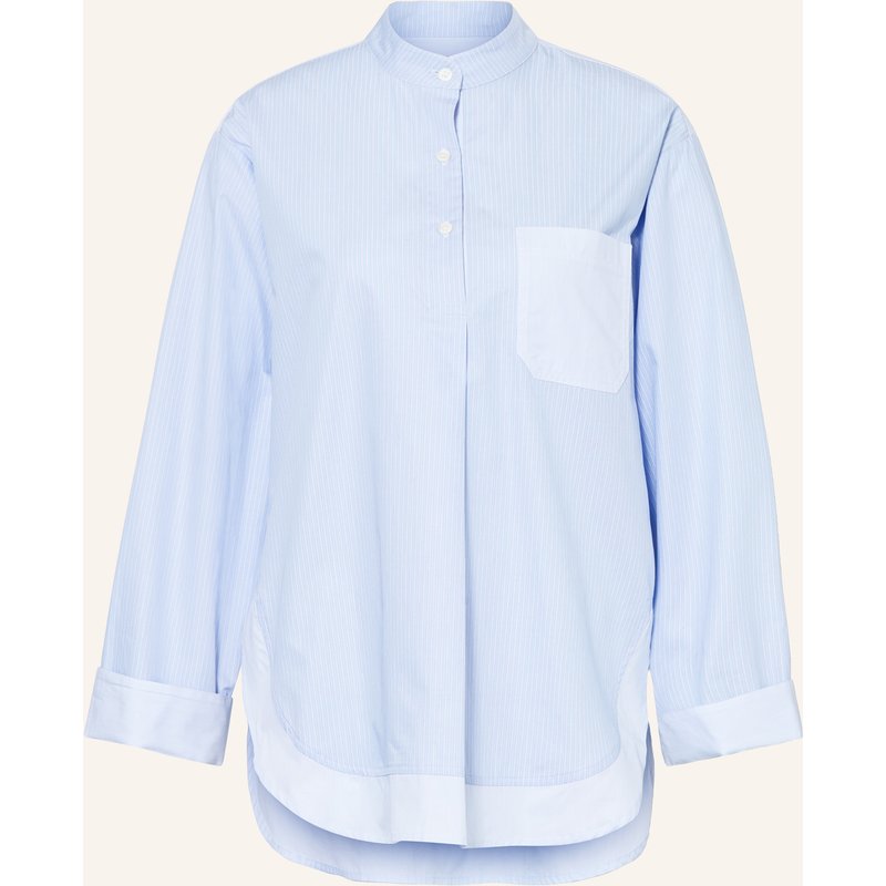 Mos Mosh Blusenshirt Mmbronwyn Im Materialmix blau