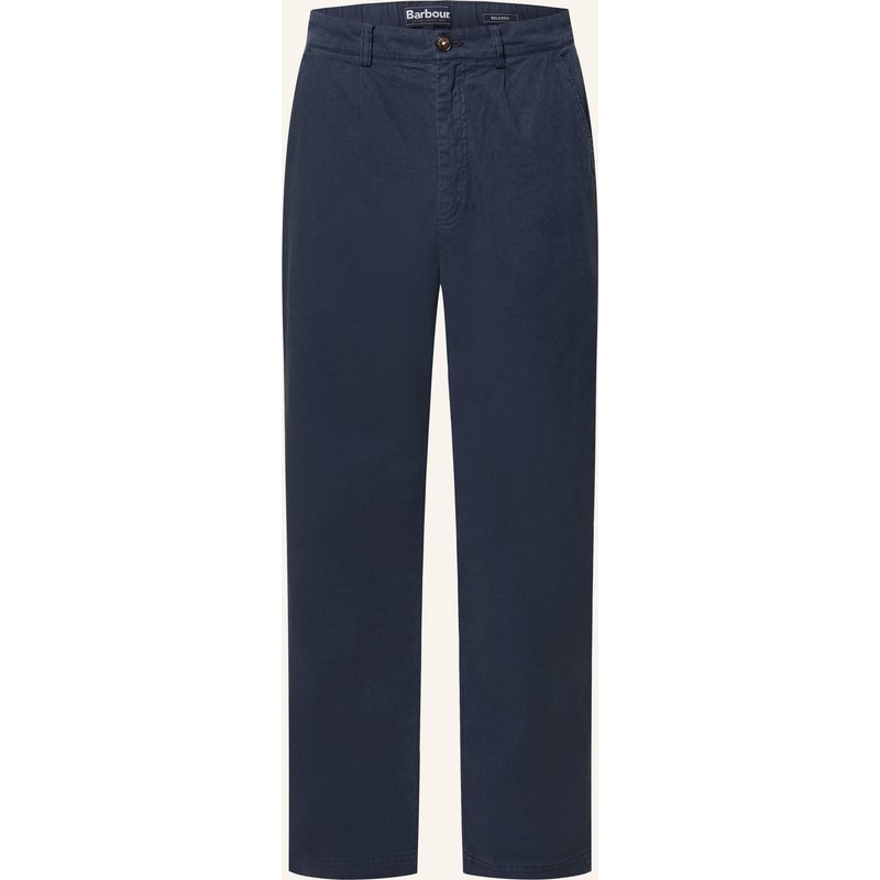 Barbour Hose Cotton Regular Fit blau