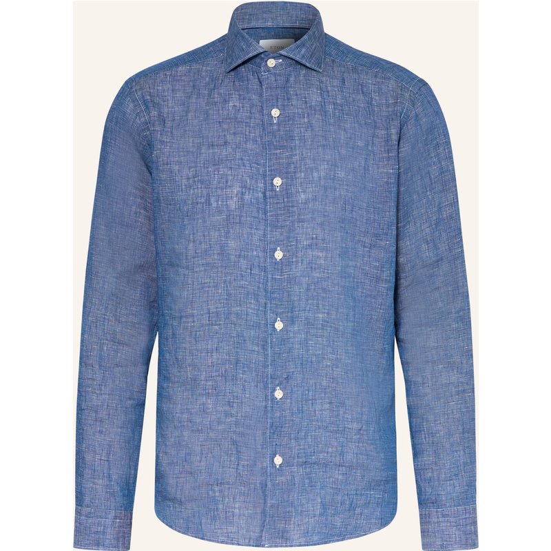 Eton Leinenhemd Casual Fit blau