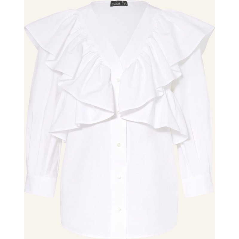 Van Laack Bluse Vl-Annesa-Xx Mit Rüschen weiss