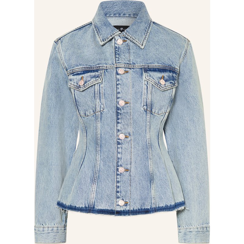 7 For All Mankind Jeansjacke Cinched Trucker blau
