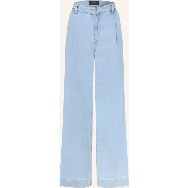 7 For All Mankind Wide Leg Jeans Hana blau