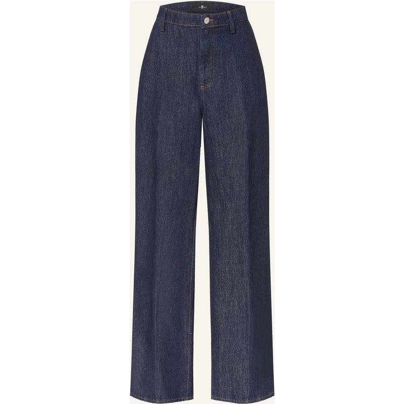7 For All Mankind Wide Leg Jeans Blossom blau