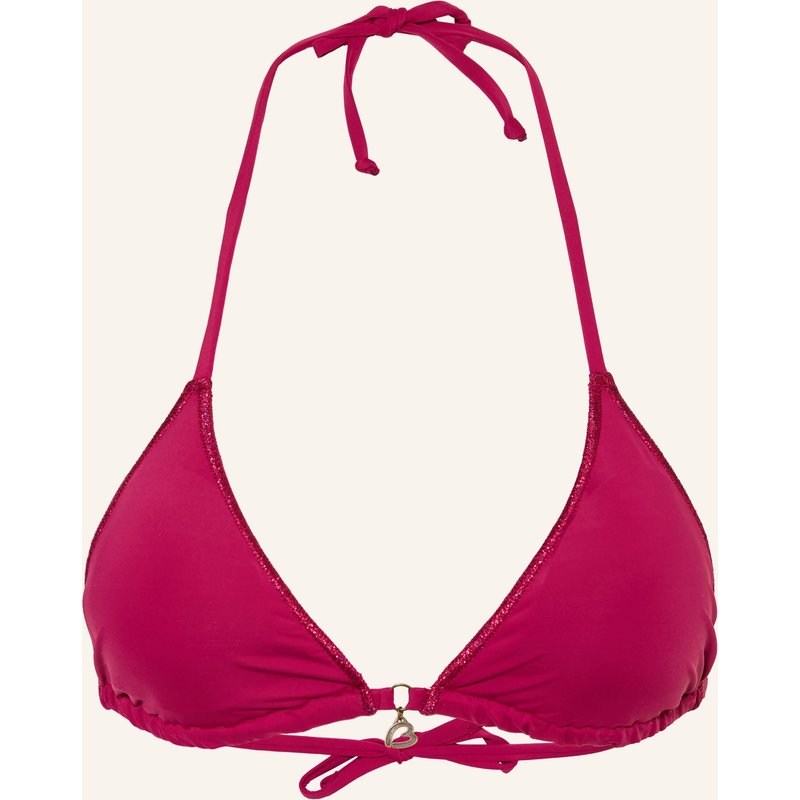 Banana Moon Triangel-Bikini-Top Mundo Flashsun Mit Glitzergarn rot