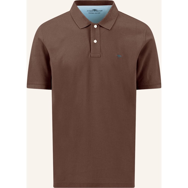Fynch-Hatton Piqué-Poloshirt braun