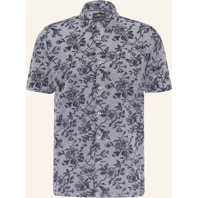 Fynch-Hatton Kurzarm-Hemd Regular Fit blau
