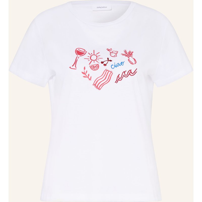 Lilienfels T-Shirt Mit Schmucksteinen weiss