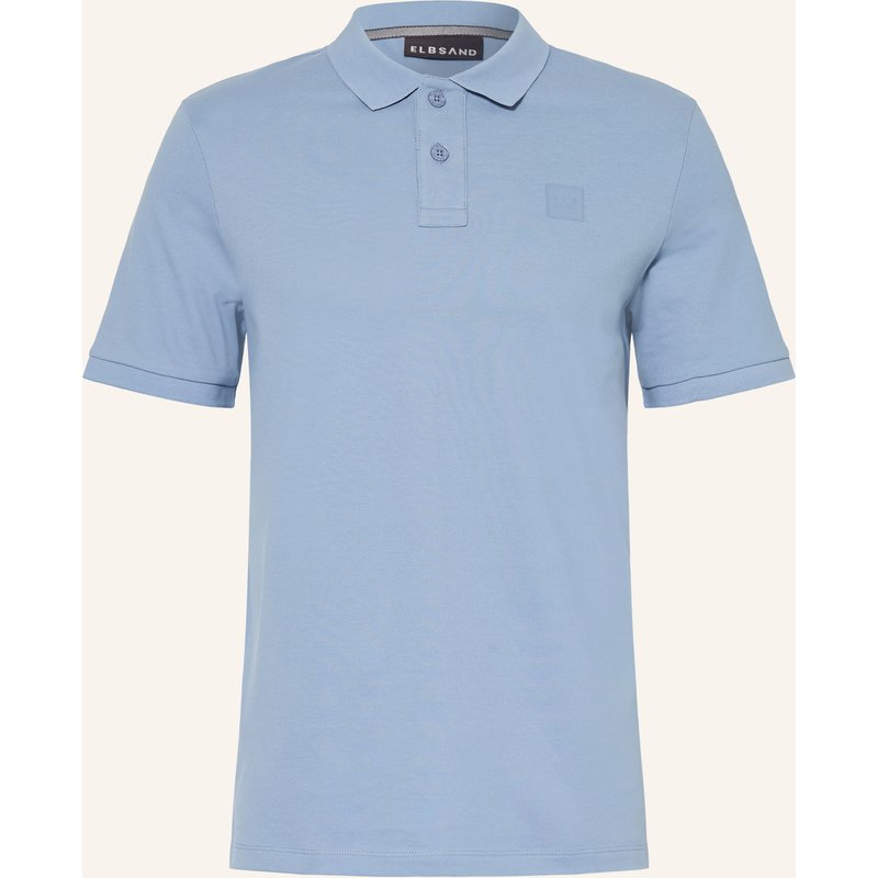 Elbsand Piqué-Poloshirt Holms Regular Fit blau