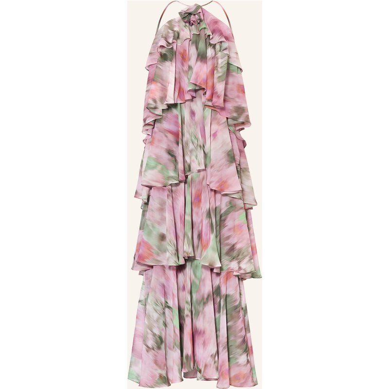 Swing Abendkleid Mit Volants rosa