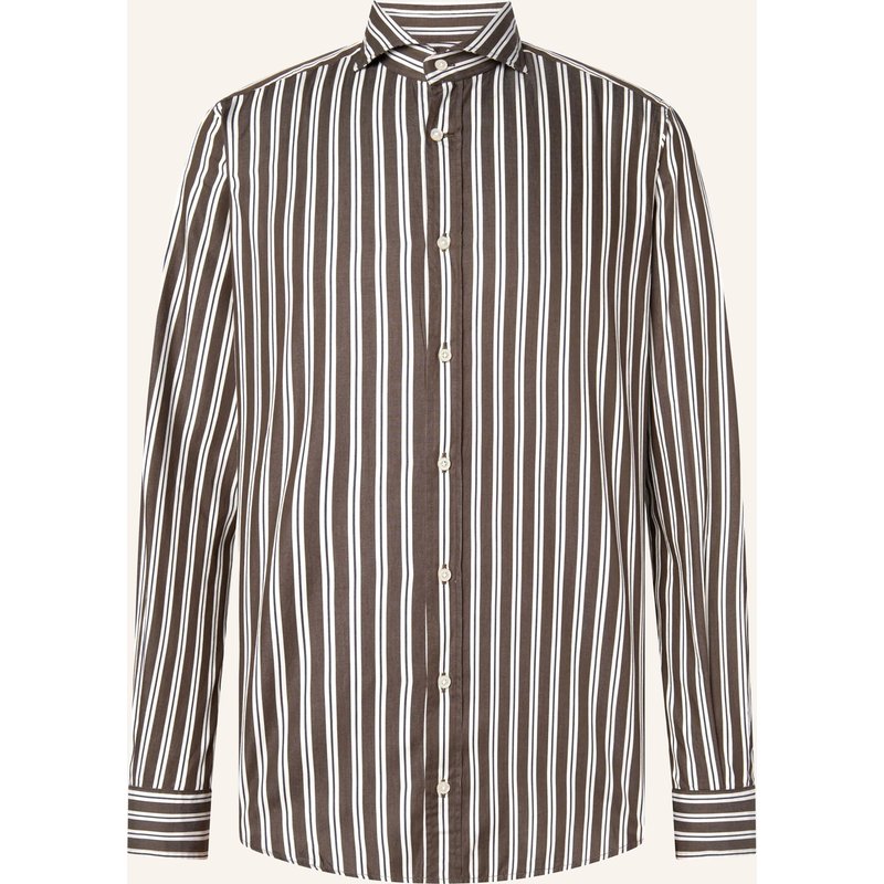 Windsor. Hemd Lano Shaped Fit braun