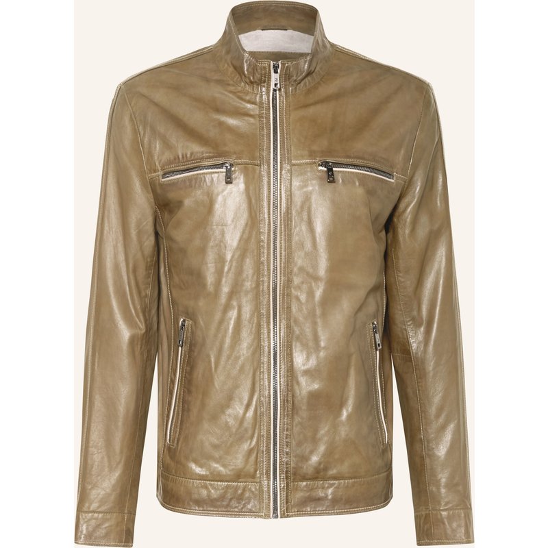 Milestone Lederjacke Msethan gruen