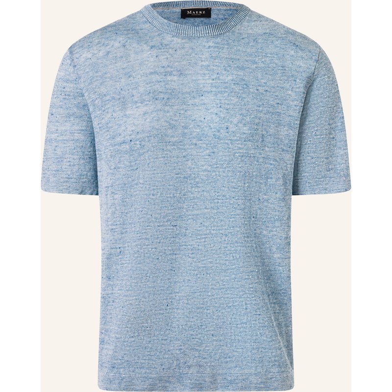 Maerz Muenchen Strickshirt Aus Leinen blau