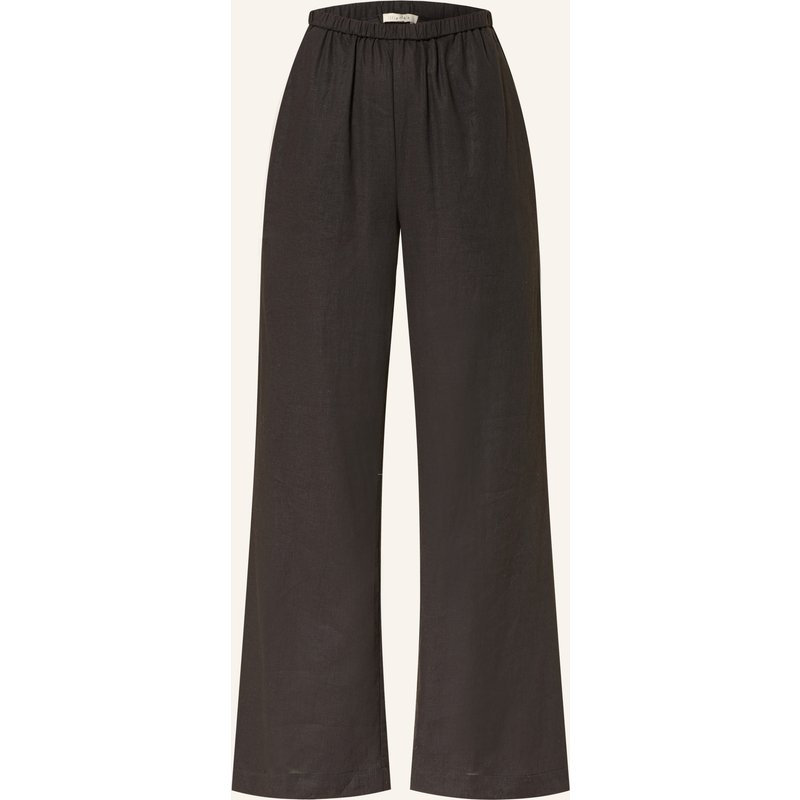 Lilienfels Hose Dante Mit Leinen schwarz