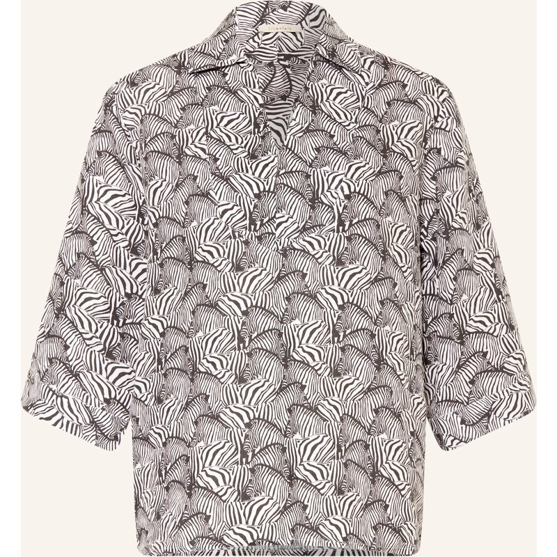 Lilienfels Blusenshirt Aus Leinen Mit 3/4-Arm schwarz