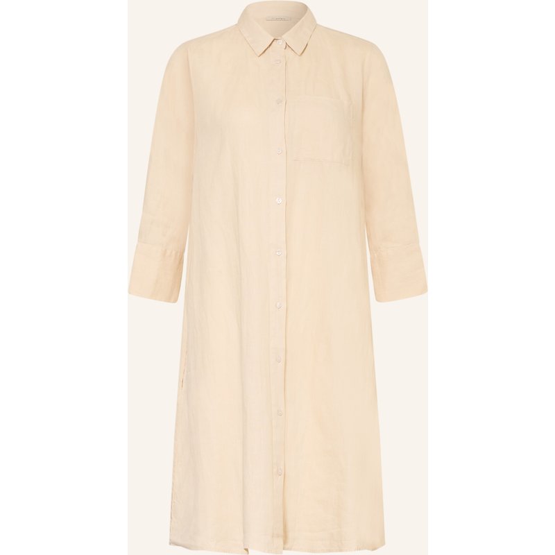 Lilienfels Hemdblusenkleid Liano Aus Leinen beige