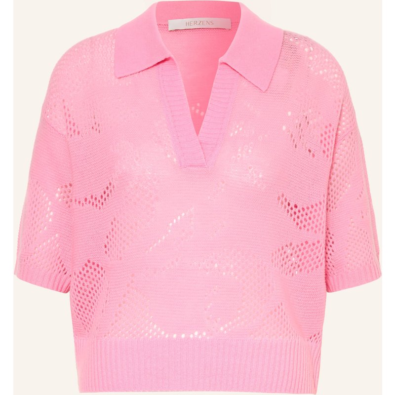Herzens Strickshirt Mit Cashmere rosa