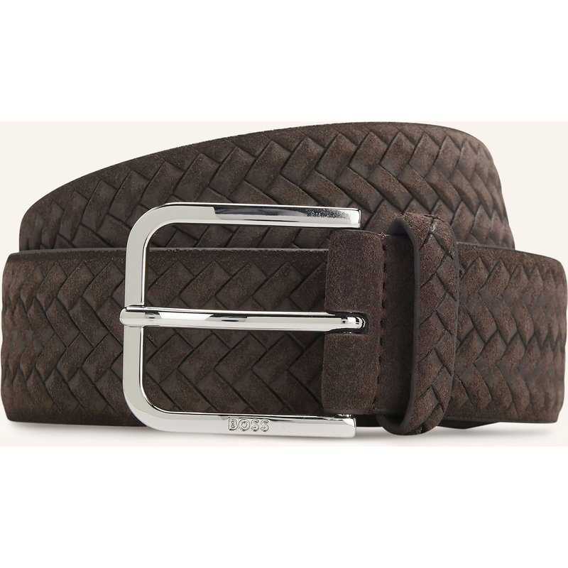 Boss Flechtgürtel Madison Aus Leder braun