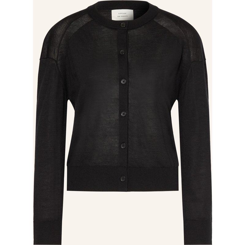 Loulou De Saison Strickjacke Kita Aus Cashmere schwarz