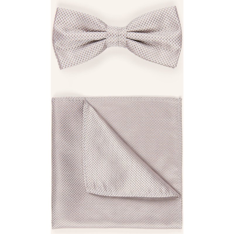 Prince Bowtie Set: Fliege Und Einstecktuch beige