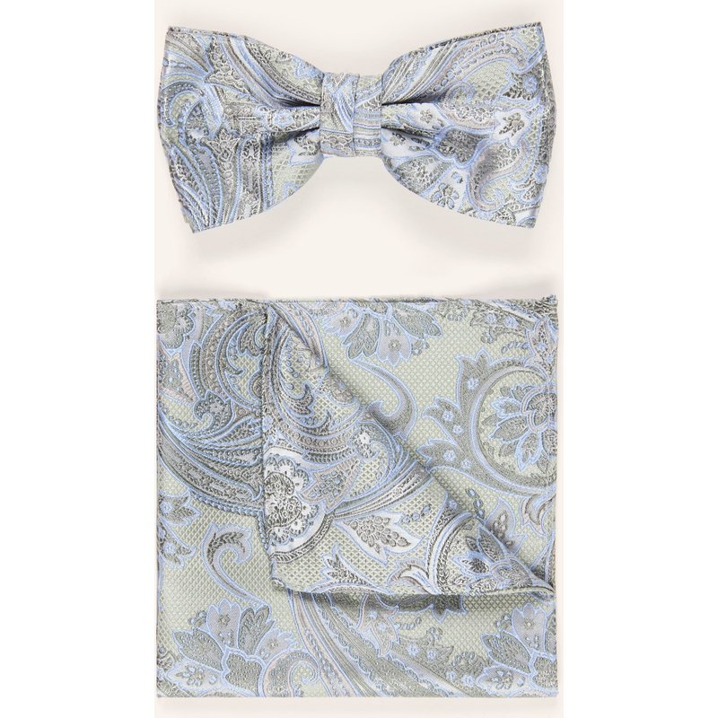 Prince Bowtie Set: Fliege Und Einstecktuch gruen